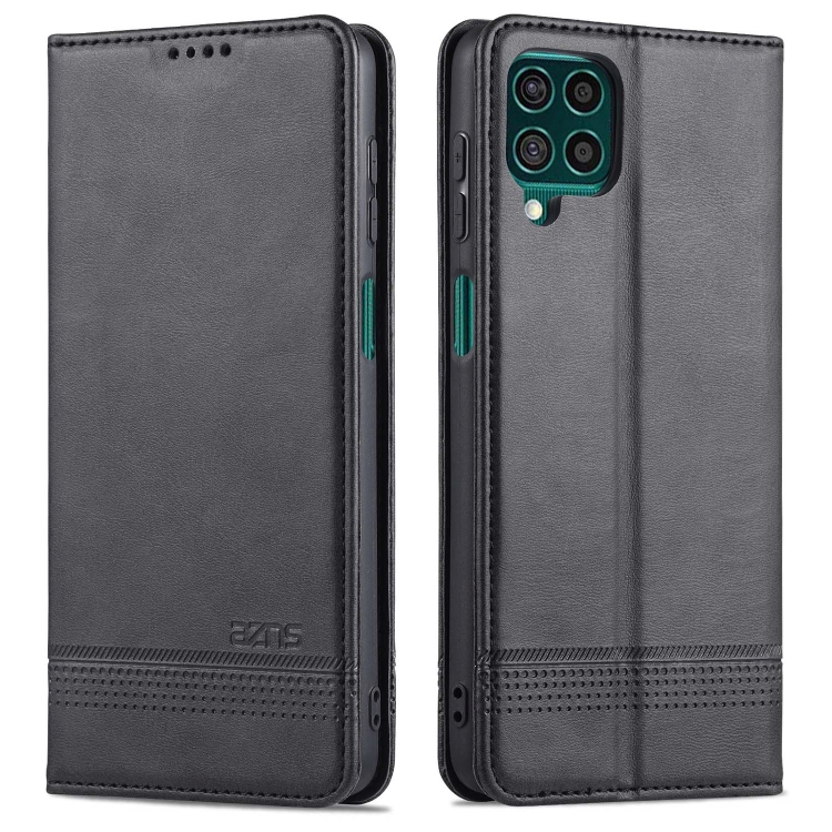 

For Samsung Galaxy M62 / F62 AZNS Magnetic Calf Texture Horizontal Flip Leather Case with Card Slots & Holder & Wallet(Black)