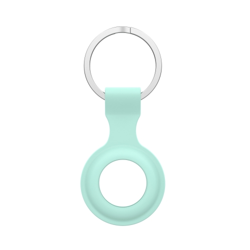 

Positioner Anti-lost Portable Silicone Protective Case for Apple AirTags, with Key Ring(Teal)