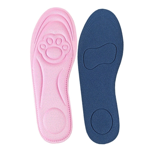 

5 Pairs 082 Soft Breathable Shockproof Massage Cat Paw Sports Full Insole Shoe-pad, Size: 225-250mm(Pink)