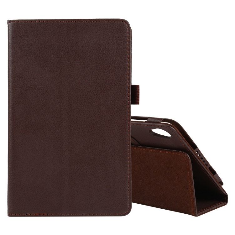 

For Lenovo Tab M8 Litchi Texture Solid Color Horizontal Flip Leather Case with Holder & Pen Slot(Brown)