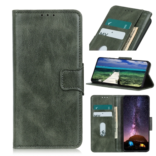 

For OPPO Realme 8 Pro Mirren Crazy Horse Texture Horizontal Flip Leather Case with Holder & Card Slots & Wallet(Dark Green)