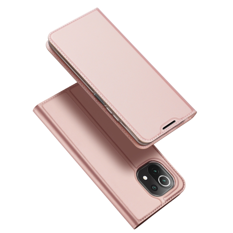 

For Xiaomi Mi 11 Lite 4G/5G DUX DUCIS Skin Pro Series Horizontal Flip PU + TPU Leather Case with Holder & Card Slots(Rose Gold)