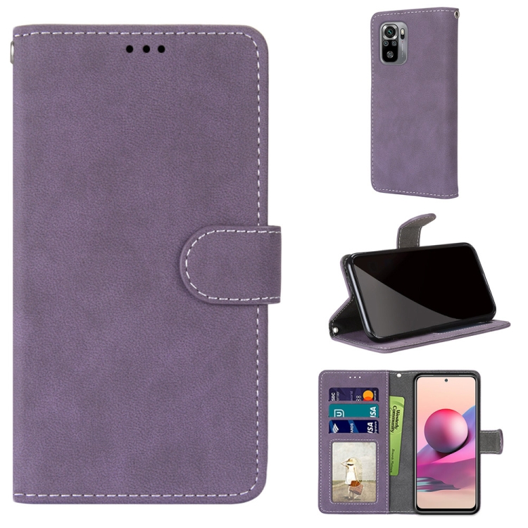 

For Xiaomi Note 10 4G / Note 10s Retro Frosted Horizontal Flip PU Leather Case with Holder & Card Slots & Wallet & Photo Frame(Purple)