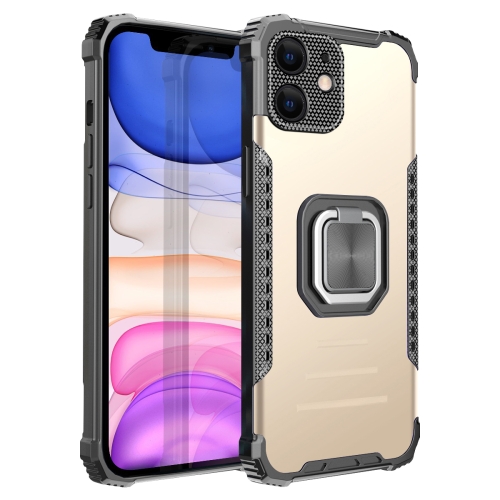 

Fierce Warrior Series Armor All-inclusive Shockproof Aluminum Alloy + TPU Protective Case with Ring Holder For iPhone 11(Gold)