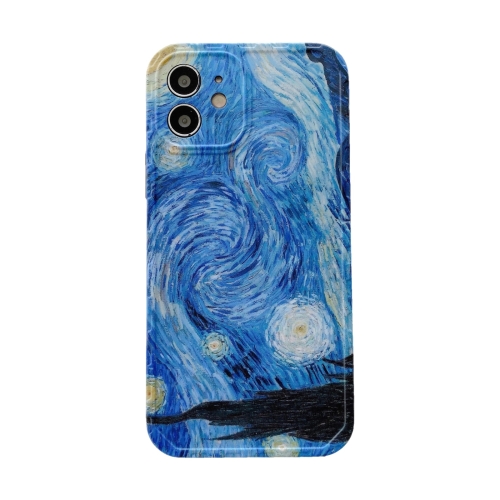 

Oil Painting Pattern Shockproof Protective Case For iPhone 11 Pro(Starry Sky)