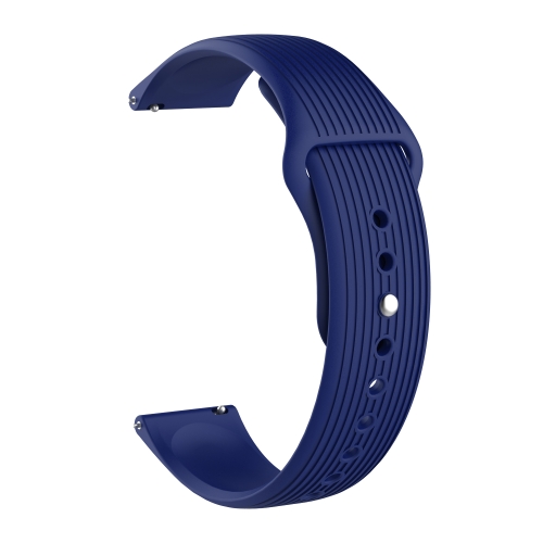 

20mm Universal Vertical Grain Reverse Buckle Replacement Strap Watchband(Blue)