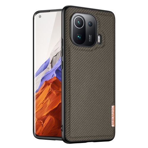 

For Xiaomi Mi 11 Pro DUX DUCIS Fino Series PU + TPU Protective Case(Green)