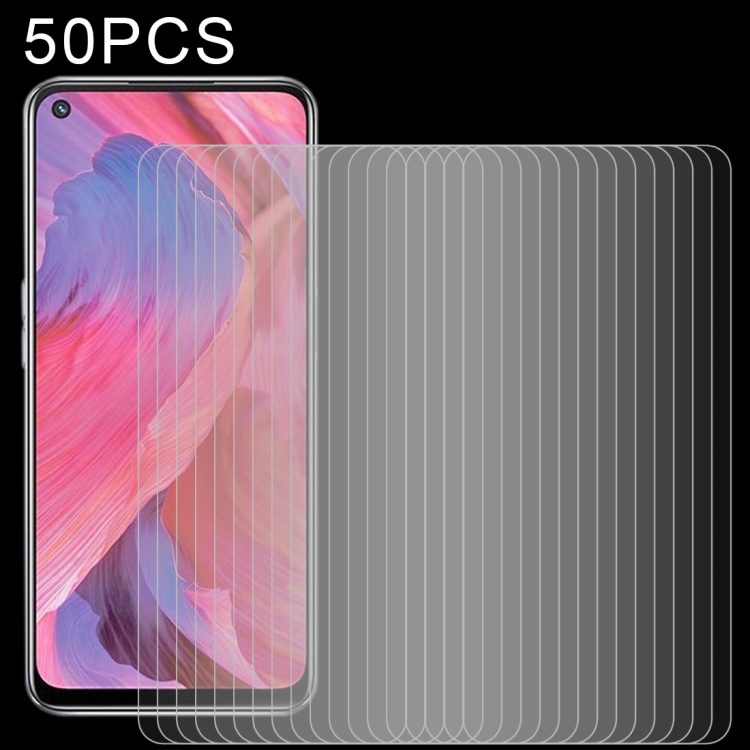 

For OPPO A74 5G / A74 4G 50 PCS 0.26mm 9H 2.5D Tempered Glass Film