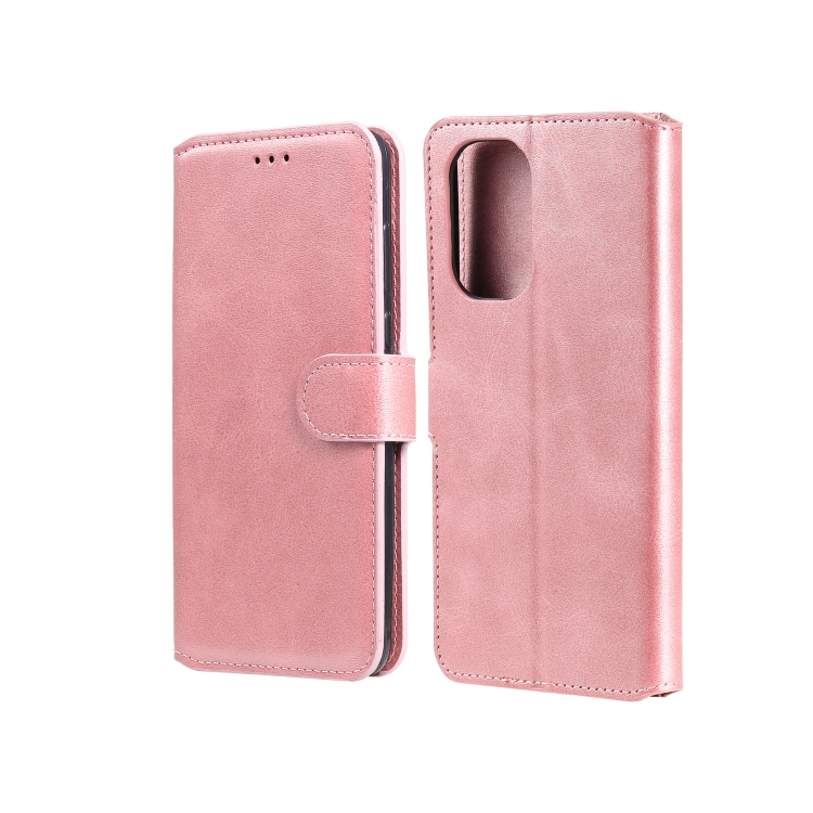 

For Xiaomi Redmi K40 / K40 Pro / Mi 11i / Poco F3 Classic Calf Texture PU + TPU Horizontal Flip Leather Case with Holder & Card Slots & Wallet(Rose Gold)