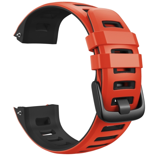 

For Garmin Instinct / Instinct Esports Two-color Silicone Replacement Strap Watchband(Red+Black)