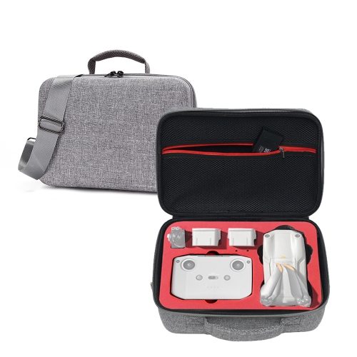 

Portable Carry Case Waterproof Scratch-proof Anti-shock Travel Carrying Cover Case Box for DJI Air 2s(Grey+Red Liner)