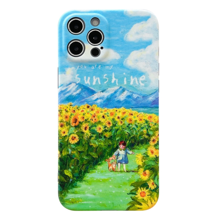 

IMD Workmanship Oil Painting Protective Case For iPhone 12 mini(Sunflower)