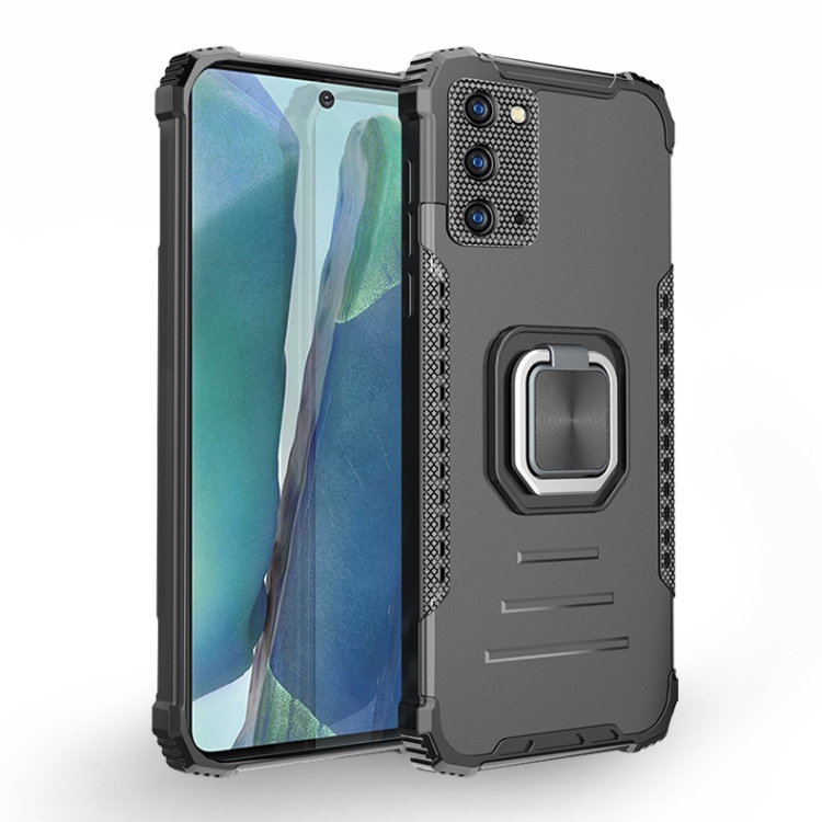 

For Samsung Galaxy Note20 Fierce Warrior Series Armor All-inclusive Shockproof Aluminum Alloy + TPU Protective Case with Ring Holder(Black)