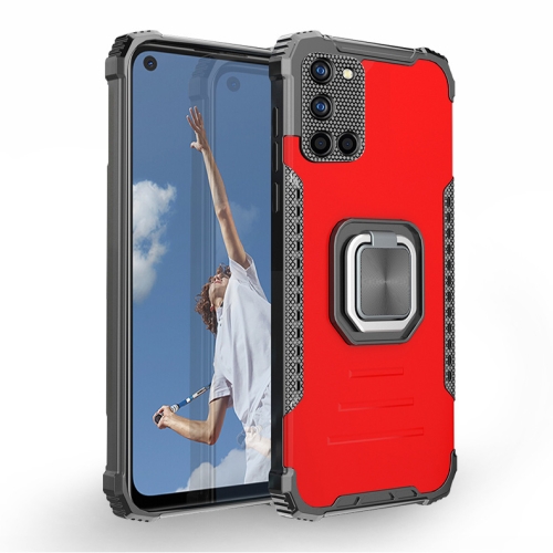 

For Samsung Galaxy A52 4G / 5G Fierce Warrior Series Armor All-inclusive Shockproof Aluminum Alloy + TPU Protective Case with Ring Holder(Red)