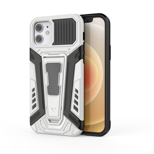 

War Chariot Series Armor All-inclusive Shockproof PC + TPU Protective Case with Invisible Holder For iPhone 12 mini(White)