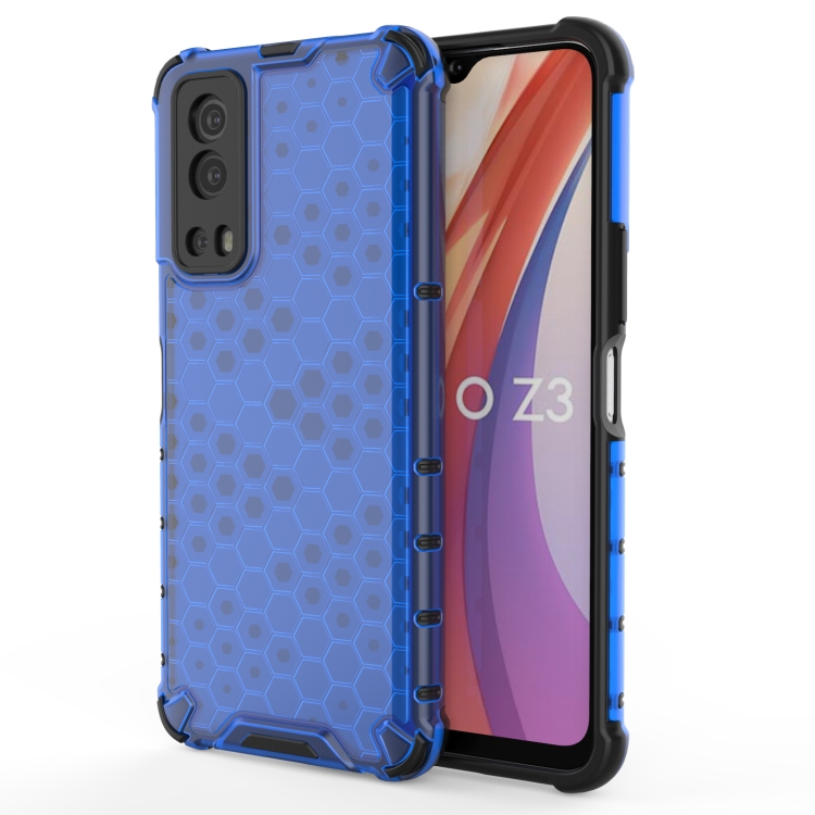 

For vivo iQOO Z3 5G Shockproof Honeycomb PC + TPU Protective Case(Blue)