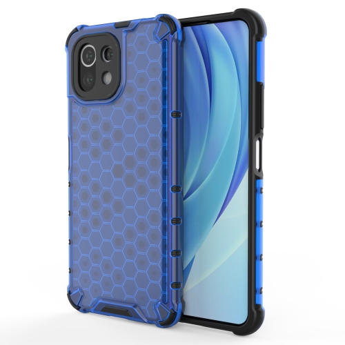 

For Xiaomi Mi 11 Lite Shockproof Honeycomb PC + TPU Protective Case(Blue)