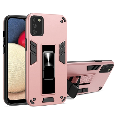 

For Samsung Galaxy A52 5G / 4G 2 in 1 PC + TPU Shockproof Protective Case with Invisible Holder(Rose Gold)