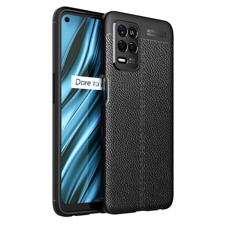 

For OPPO Realme V13 5G Litchi Texture TPU Shockproof Case(Black)