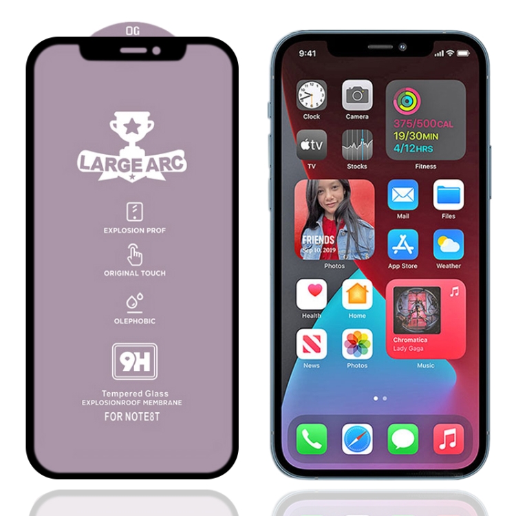 

9H HD Large Arc High Alumina Full Screen Tempered Glass Film For iPhone 12 Pro Max