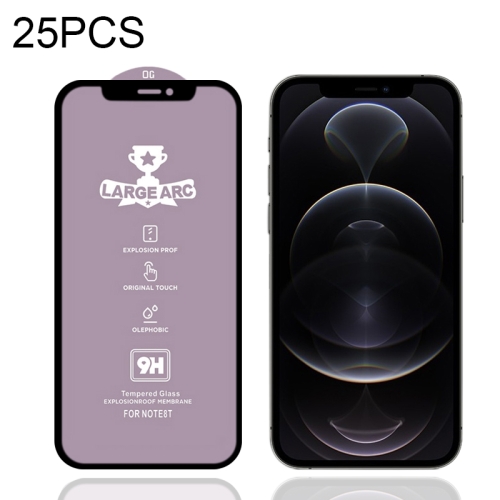 

25 PCS 9H HD Large Arc High Alumina Full Screen Tempered Glass Film For iPhone 12 / 12 Pro