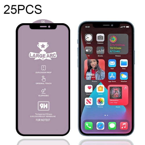 

25 PCS 9H HD Large Arc High Alumina Full Screen Tempered Glass Film For iPhone 12 Pro Max