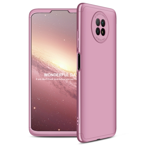 

For Xiaomi Redmi Note 9 5G GKK Three Stage Splicing Full Coverage PC Protective Case(Rose Gold)