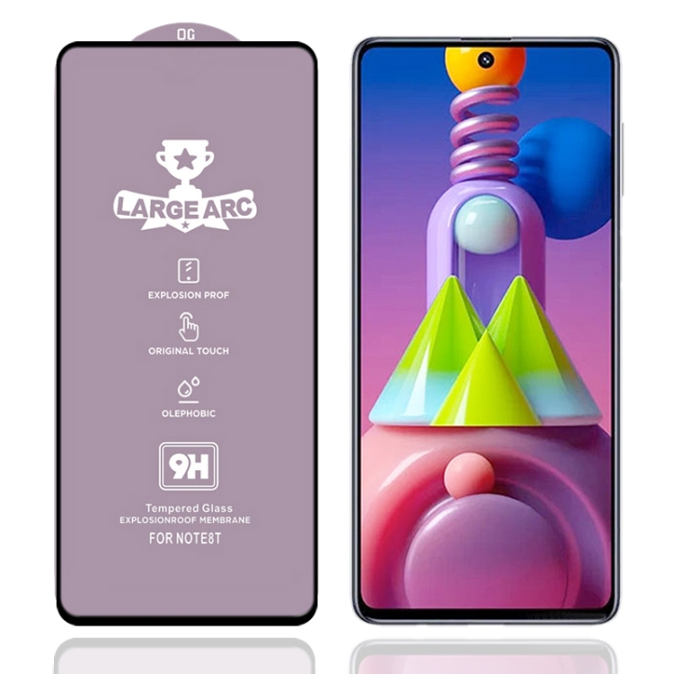 

For Samsung Galaxy M51 9H HD Large Arc High Alumina Full Screen Tempered Glass Film