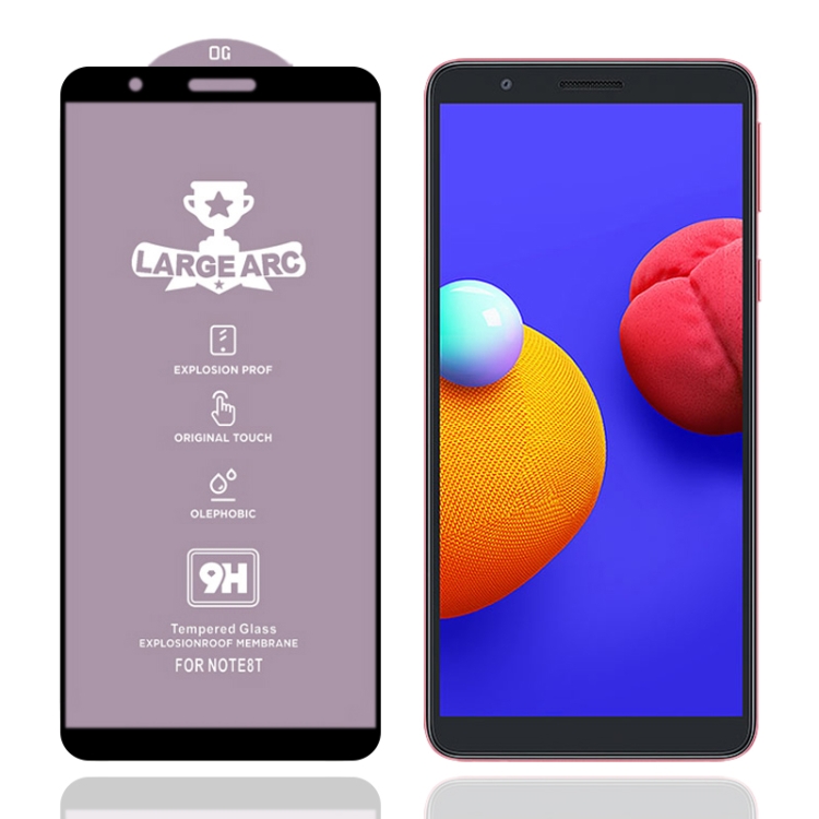 

For Samsung Galaxy M01 Core 9H HD Large Arc High Alumina Full Screen Tempered Glass Film