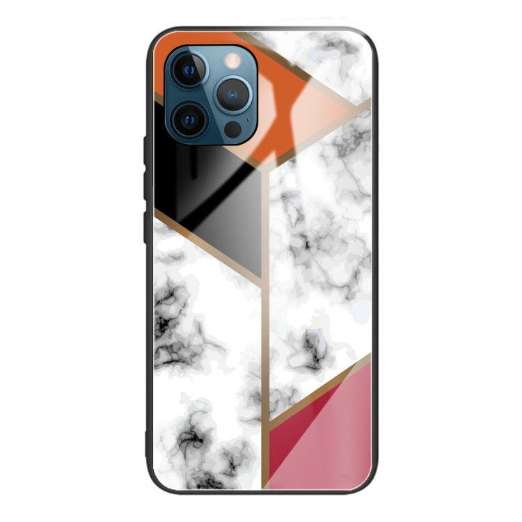 

Marble Tempered Glass Back Cover TPU Border Case For iPhone 11(HCBL-1)