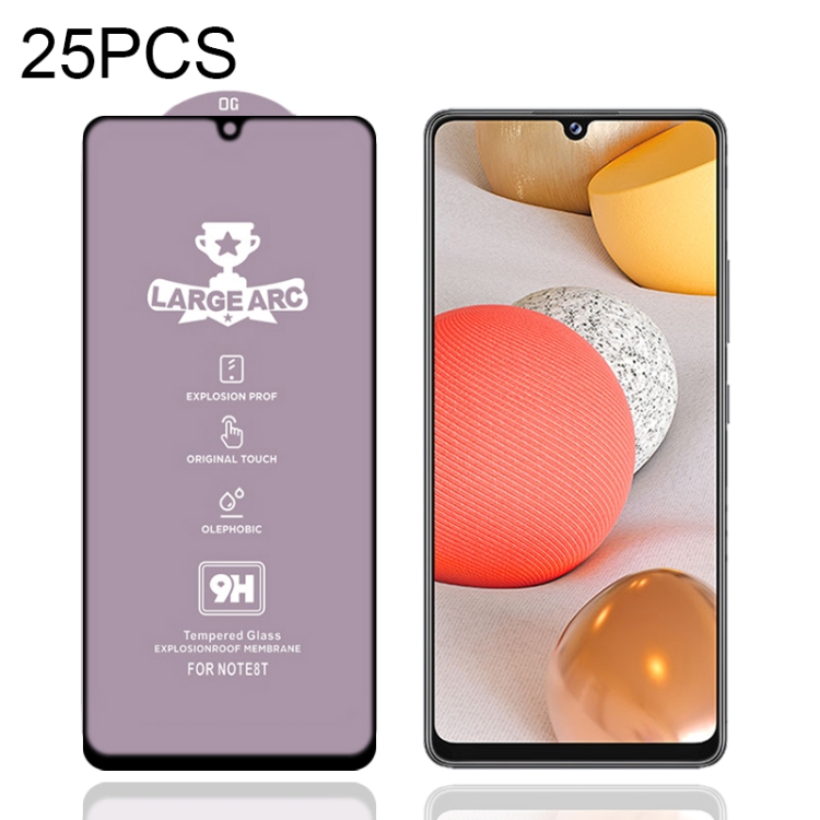 

For Samsung Galaxy A42 25 PCS 9H HD Large Arc High Alumina Full Screen Tempered Glass Film