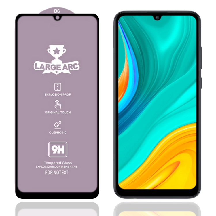

For Huawei Enjoy 10e 9H HD Large Arc High Alumina Full Screen Tempered Glass Film