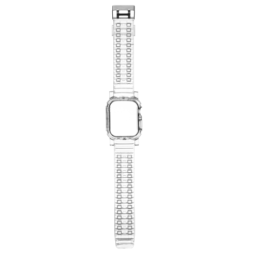 

Crystal Clear Color Contrast Replacement Strap Watchband For Apple Watch Series 6 & SE & 5 & 4 40mm / 3 & 2 & 1 38mm (Transparent)