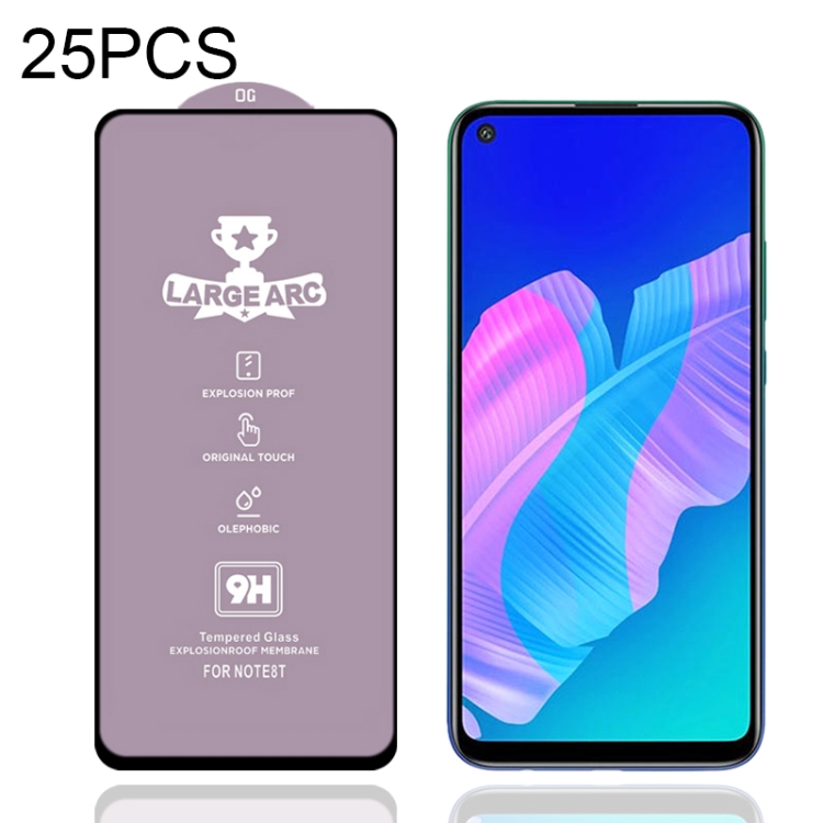 

For Huawei Y7p 25 PCS 9H HD Large Arc High Alumina Full Screen Tempered Glass Film