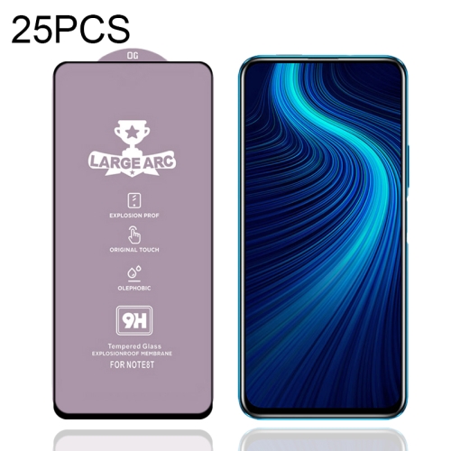 

For Honor X10 5G 25 PCS 9H HD Large Arc High Alumina Full Screen Tempered Glass Film