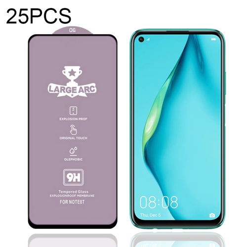 

For Huawei nova 7i 25 PCS 9H HD Large Arc High Alumina Full Screen Tempered Glass Film