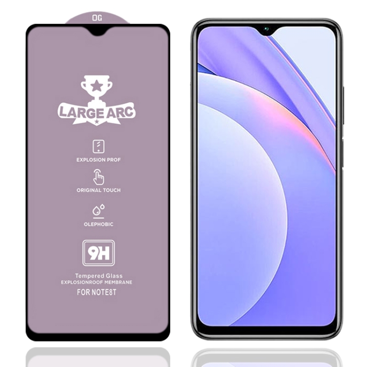 

For Xiaomi Redmi Note 9 4G 9H HD Large Arc High Alumina Full Screen Tempered Glass Film
