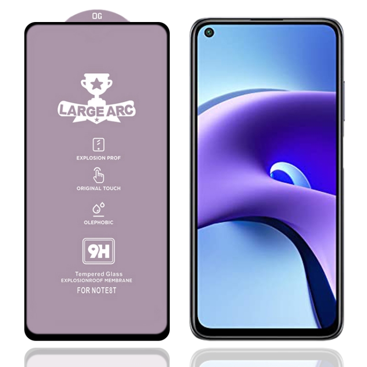 

For Xiaomi Redmi Note 9T 9H HD Large Arc High Alumina Full Screen Tempered Glass Film