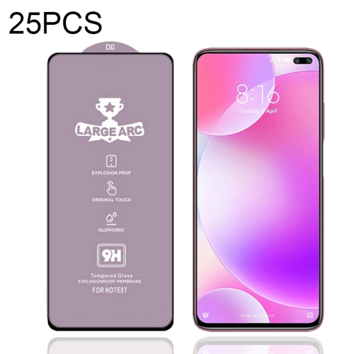 

For Xiaomi Poco X2 25 PCS 9H HD Large Arc High Alumina Full Screen Tempered Glass Film