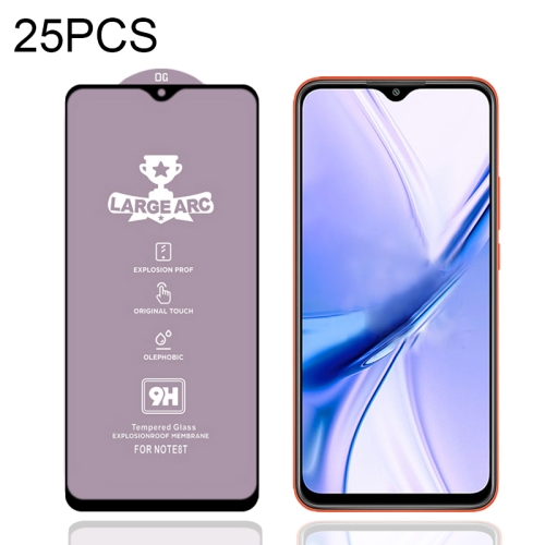 

For Xiaomi Poco M2 25 PCS 9H HD Large Arc High Alumina Full Screen Tempered Glass Film