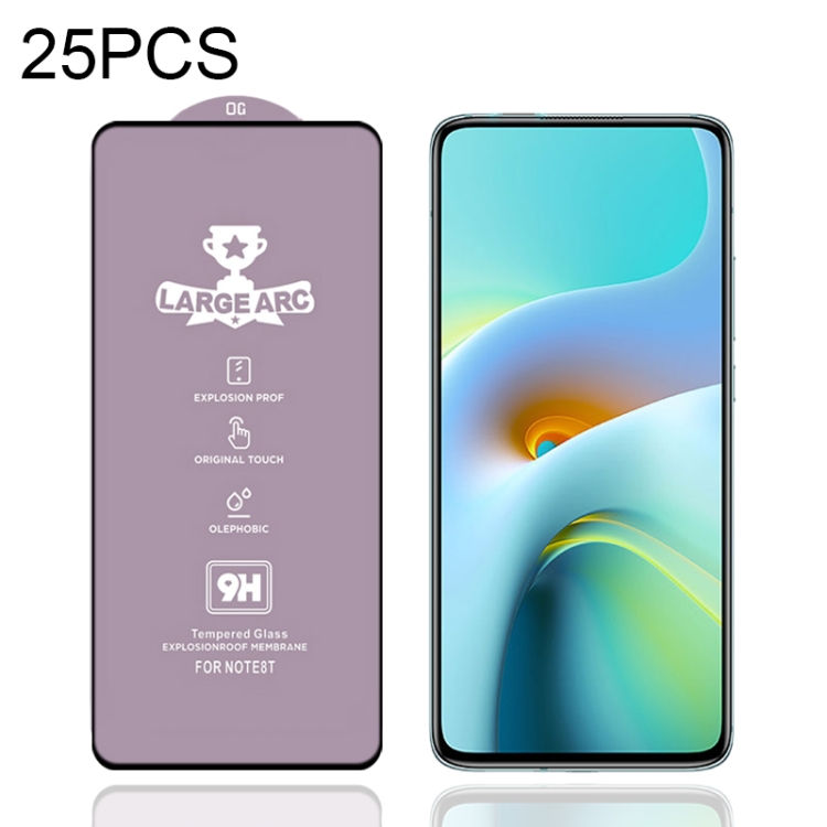 

For Xiaomi Redmi K30 Ultra 25 PCS 9H HD Large Arc High Alumina Full Screen Tempered Glass Film