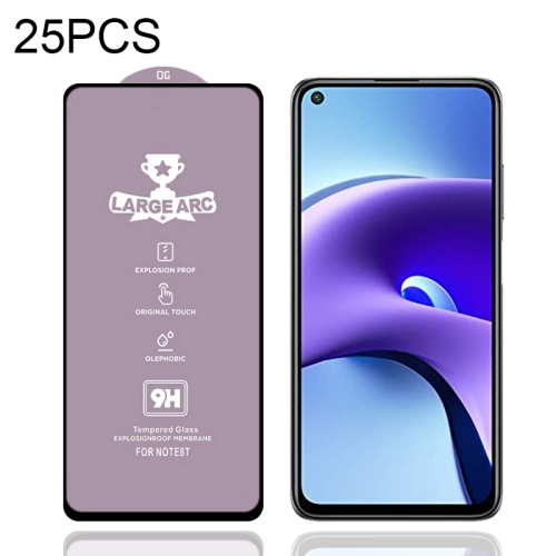 

For Xiaomi Redmi Note 9T 25 PCS 9H HD Large Arc High Alumina Full Screen Tempered Glass Film