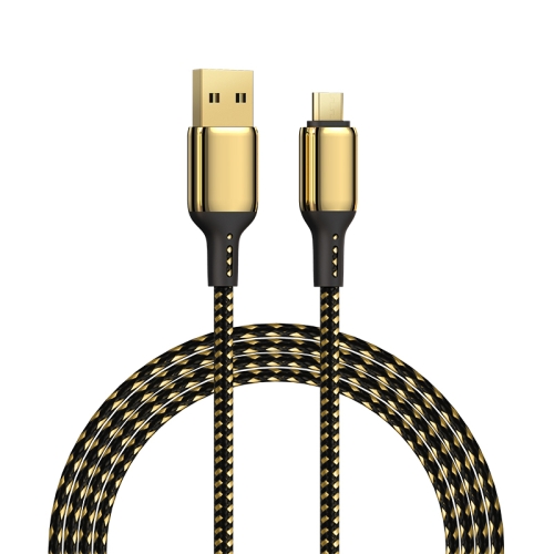 

WiWU GD-102 2.4A USB to Micro USB Zinc Alloy + Nylon Braided Data Cable, Cable Length:3m(Gold)