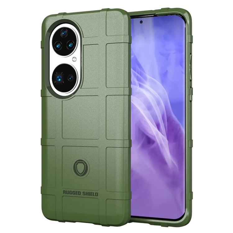 

For Huawei P50 Pro Shockproof Shield Full Coverage Silicone Case(Green)
