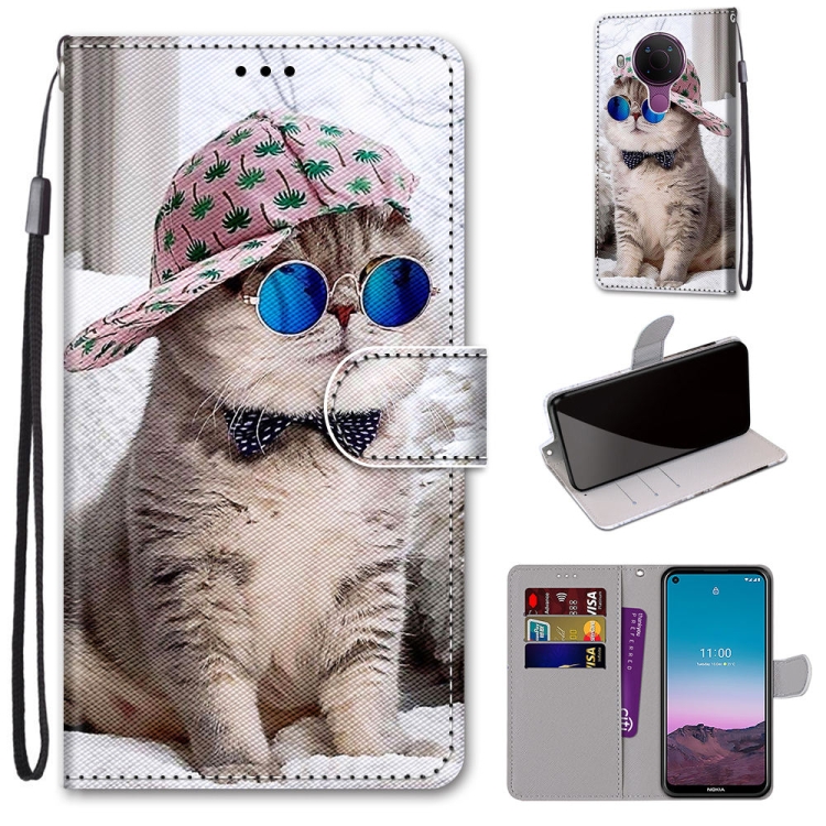 For Nokia 5.4 Coloured Drawing Cross Texture Horizontal Flip PU Leather Case with Holder & Card Slots & Wallet & Lanyard(Slant Hat Blue Mirror Cat)
For Nokia 5.4 Coloured Drawing Cross Texture Horizontal Flip PU Leather Case with Holder & Card Slots & Wallet & Lanyard(Slant Hat Blue Mirror Cat)