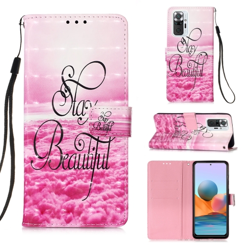 

For Xiaomi Redmi Note 10 Pro / Note 10 Pro Max 3D Painting Horizontal Flip Leather Case with Holder & Card Slot & Wallet & Lanyard(Beautiful)