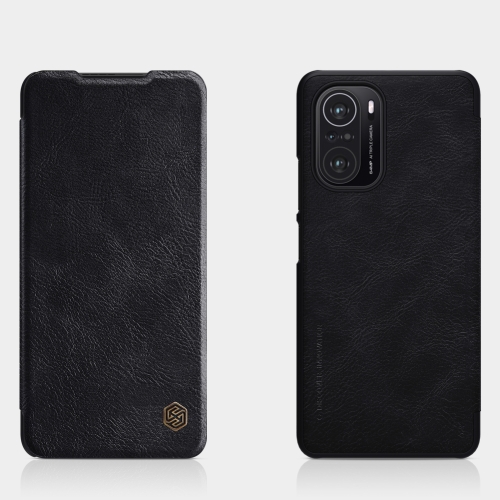 

For Xiaomi Redmi K40 / K40 Pro / K40 Pro+ / Mi 11 / Poco F3 NILLKIN QIN Series Crazy Horse Texture Horizontal Flip Leather Case with Card Slot(Black)