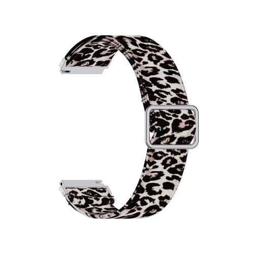 

22mm For Galaxy Watch3 45mm/ Huawei Watch GT 2 Pro Adjustable Elastic Printing Replacement Watchband(Leopard)