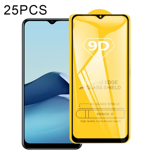 

For vivo Y20G 25 PCS 9D Full Glue Full Screen Tempered Glass Film