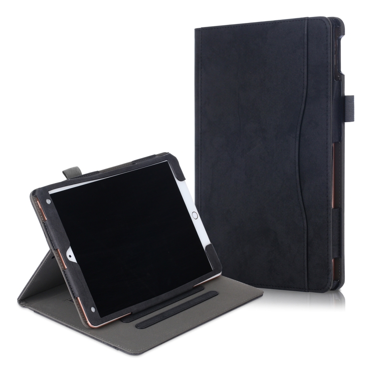 

For iPad 10.2 Cowhide Texture Horizontal Flip Leather Case With Holder & Sleep / Wake-up Function(Black)